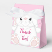 Bunny Rabbit Baby shower Roze Bedankdoosjes (Voorkant Zijde)