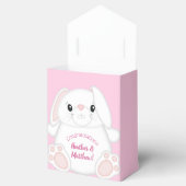 Bunny Rabbit Baby shower Roze Bedankdoosjes (Geopend)