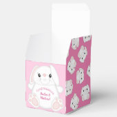 Bunny Rabbit Baby shower Roze Bedankdoosjes (Geopend)