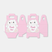 Bunny Rabbit Baby shower Roze Bedankdoosjes (Uitgevouwen)