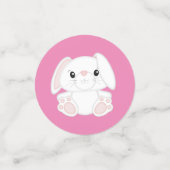 Bunny Rabbit Baby shower Roze Confetti (Kleine voorkant)