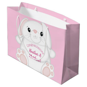 Bunny Rabbit Baby shower Roze Groot Cadeauzakje