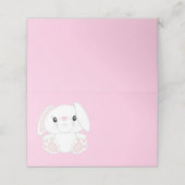 Bunny Rabbit Baby shower Roze Plaatskaartje (Buitenkant ongevouwen)