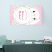 Bunny Rabbit Baby shower Roze Spandoek (Beurs)