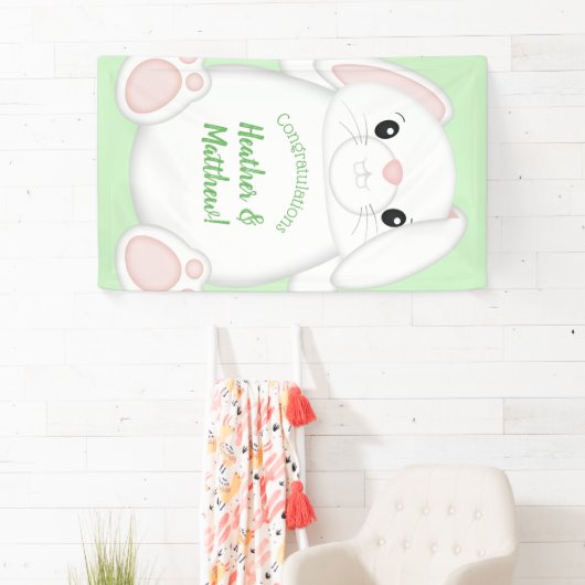 Bunny Rabbit Baby shower Spandoek (Insitu)