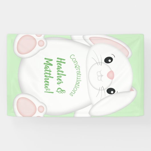 Bunny Rabbit Baby shower Spandoek (Horizontaal)