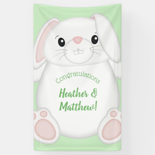 Bunny Rabbit Baby shower Spandoek (Verticaal)