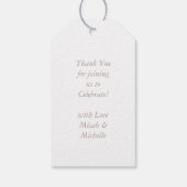 Bunny Rabbit Baby shower Woodland Animals Cadeaulabel (Achterkant)