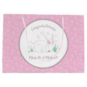 Bunny Rabbit Baby shower Woodland Animals Groot Cadeauzakje (Achterkant)