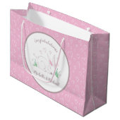 Bunny Rabbit Baby shower Woodland Animals Groot Cadeauzakje (Voorkant Gekanteld)