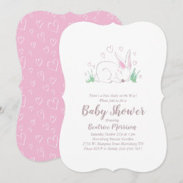 Bunny Rabbit Baby shower Woodland Animals Kaart