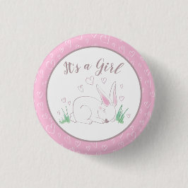 Bunny Rabbit Baby shower Woodland Animals Ronde Button 3,2 Cm