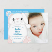 Bunny Rabbit Baby shower Woodland Briefkaart (Voorkant / Achterkant)