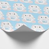 Bunny Rabbit Baby shower Woodland Cadeaupapier (Hoek)