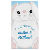 Bunny Rabbit Baby shower Woodland Klein Cadeauzakje (Achterkant)