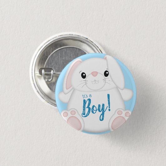 Bunny Rabbit Baby shower Woodland Ronde Button 3,2 Cm (Voorkant /achterkant)