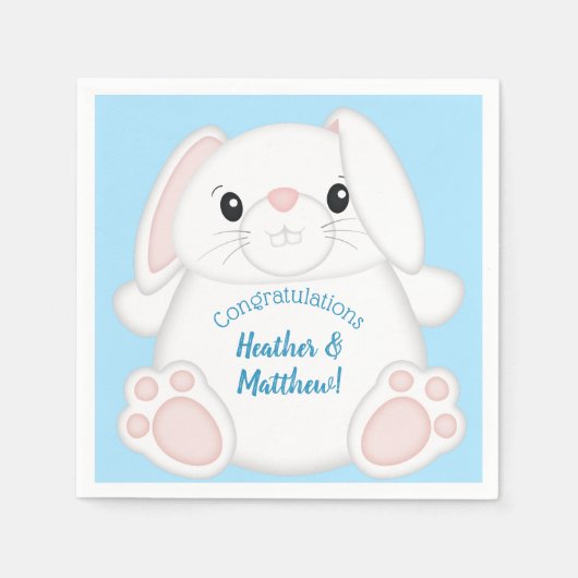 Bunny Rabbit Baby shower Woodland Servet (Voorkant)
