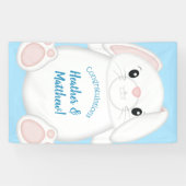 Bunny Rabbit Baby shower Woodland Spandoek (Horizontaal)