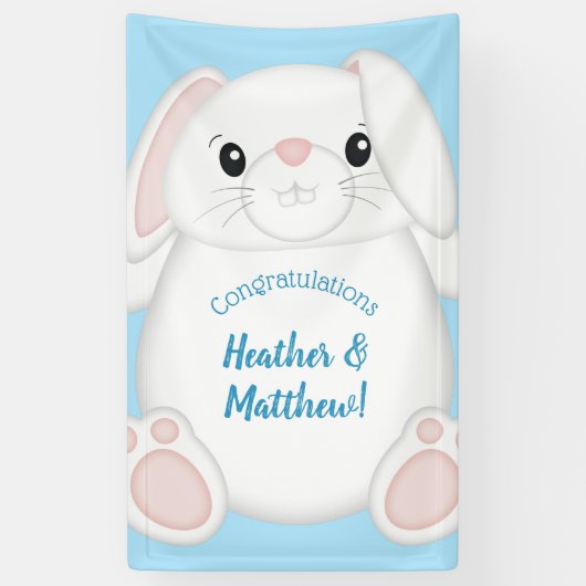 Bunny Rabbit Baby shower Woodland Spandoek (Verticaal)