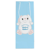 Bunny Rabbit Baby shower Woodland Wijn Cadeautas (Achterkant)