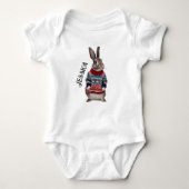Bunny Rabbit baby top konijntjes gepersonaliseerd (Voorkant)