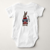 Bunny Rabbit baby top konijntjes gepersonaliseerd (Achterkant)