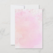 Bunny Rabbit Balloons Pink Girl Baby shower Bedankkaart (Achterkant)