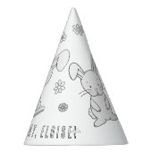 Bunny Rabbit Birthday - Kleur je eigen Pet Feesthoedjes (Rechts)