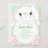 Bunny Rabbit Birthday Party Green Kaart (Voorkant)