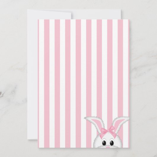 Bunny Rabbit Birthday Uitnodiging (Achterkant)