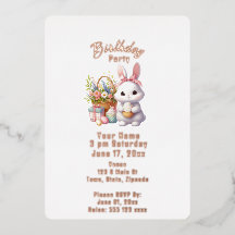Bunny Rabbit Birthday Uitnodiging