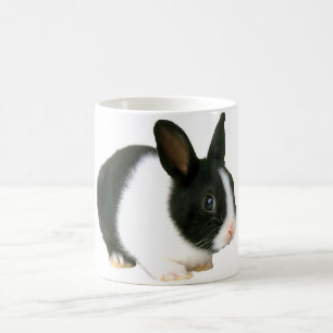 Bunny Rabbit Black en White Koffiemok