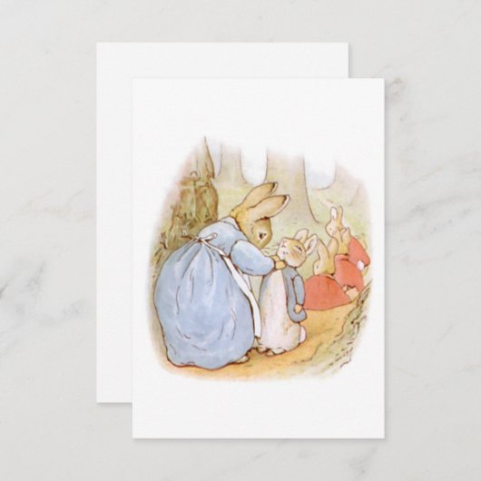 Bunny Rabbit  Blank Bedankkaart (Voorkant / Achterkant)