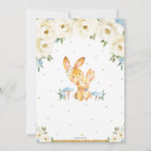 Bunny Rabbit Bloemen Gewricht Verjaardag Zus Broer Kaart (Achterkant)