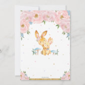 Bunny Rabbit Bloemen Gewricht Verjaardag Zus Broer Kaart (Achterkant)