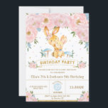 Bunny Rabbit Bloemen Gewricht Verjaardag Zus Broer Kaart<br><div class="desc">Personaliseer deze grillige roze en blauwe bloemen konijn konijn gezamenlijke verjaardag uitnodiging met uw partij details gemakkelijk en snel, gewoon op de knop aanpassen om verder te herschikken en formatteren van de stijl en de plaatsing van de tekst. Dit grillige collectie heeft prachtige roze en blauwe waterverf bloemen en twee...</div>