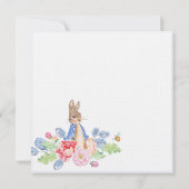 Bunny Rabbit Blue Floral Baby shower Uitnodiging (Achterkant)