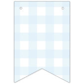 Bunny Rabbit Blue Gingham Baby shower Bunting Bunt Vlaggetjes (Eerste vlag)