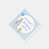 Bunny Rabbit Blue verjaardagsfeestje Servet (Hoek)