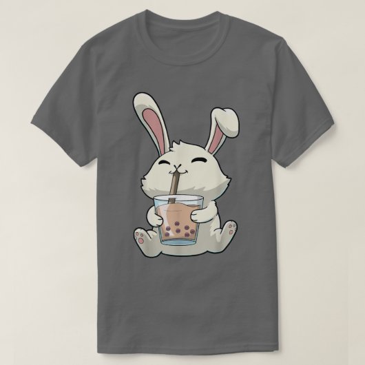 Bunny Rabbit Boba Bubble Tea Anime Kawaii T-shirt (Design voorkant)