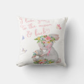 Bunny Rabbit Boho Woodland Girl Nursery Pillow Kussen (Voorkant)