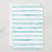 Bunny Rabbit Boy Baby shower Blue Invitation Kaart (Achterkant)