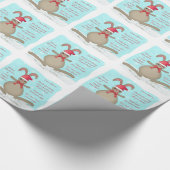 Bunny Rabbit Brief van de Kerstman Cadeaupapier (Hoek)