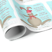 Bunny Rabbit Brief van de Kerstman Cadeaupapier (Rol Hoek)