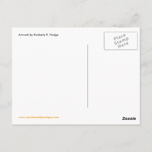 Bunny Rabbit Briefkaart (Achterkant)