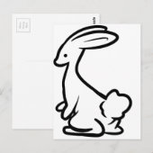 Bunny Rabbit Briefkaart (Voorkant / Achterkant)