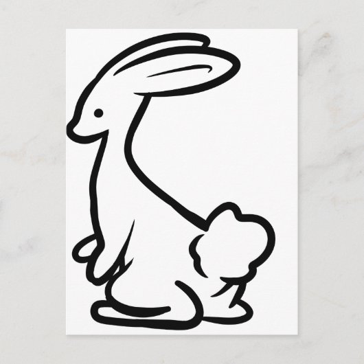Bunny Rabbit Briefkaart (Voorkant)
