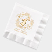 Bunny Rabbit Butterfly Bloemenkrans Happy Easter Folie Servetten (Links)