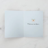 Bunny Rabbit Butterfly Missing You Kaart (Binnen)