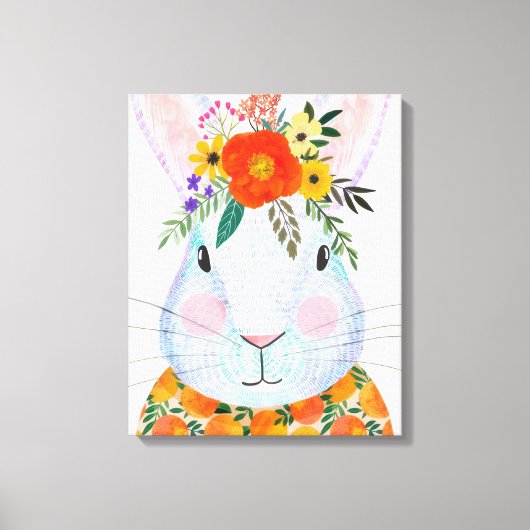 Bunny Rabbit Canvas Afdruk (Voorkant)